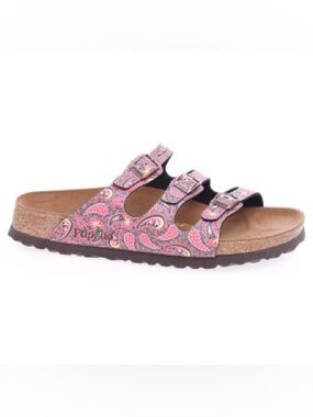 Papillio Pink Paisley Triple-Strap Cork Footbed Sandals